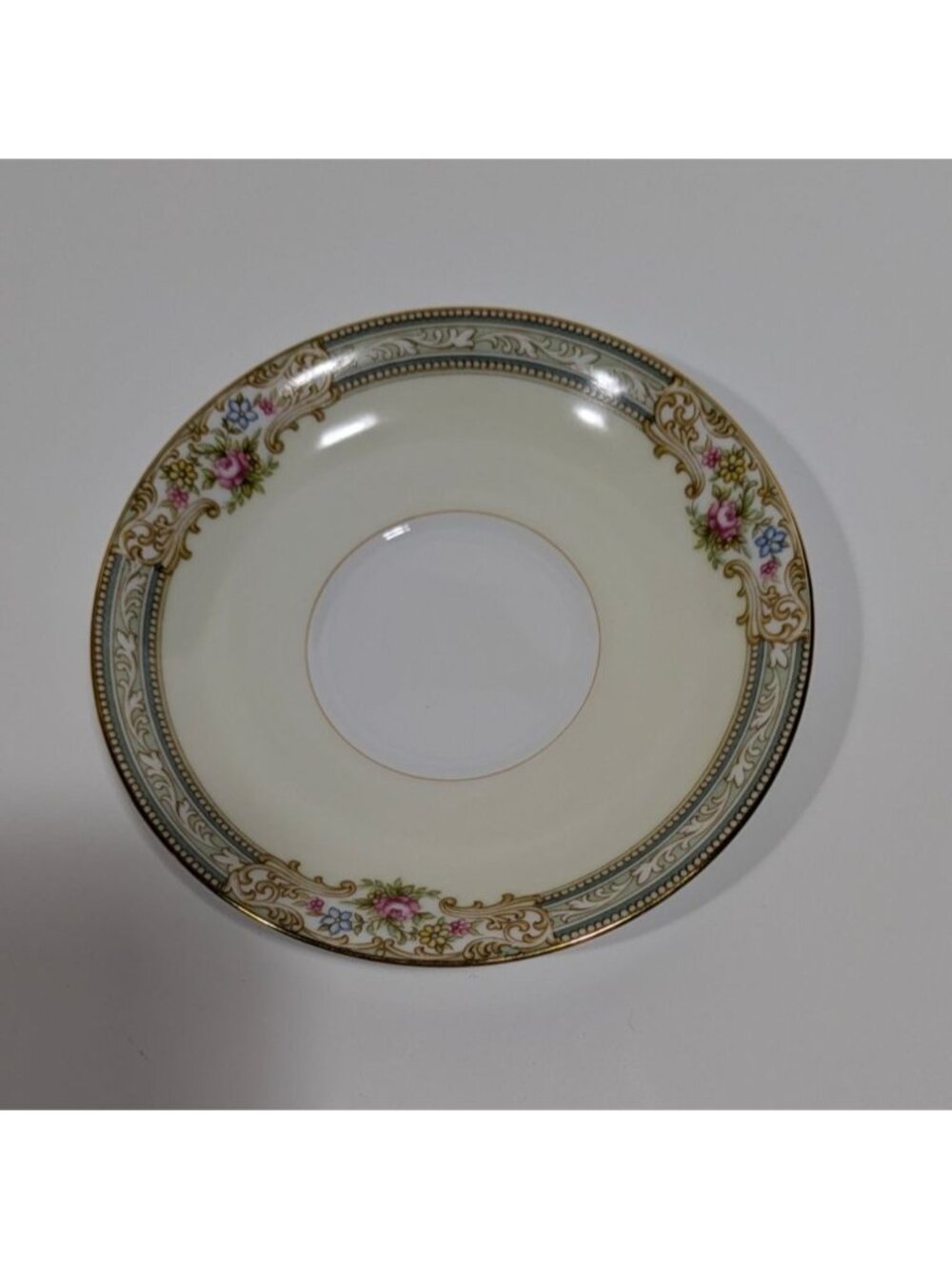Noritake Lynbrook Floral Gold Trim Vintage Replacement Saucer 5.50 Inches